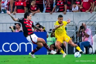 O Flamengo recebeu o Táchira pela última rodada do Grupo C da Libertadores, nesta quinta-feira (28/5). Venceu por 1 a 0 e garantiu vaga nas oitavas de final. Veja como o Jogada10 avaliou a performance dos rubro-negros. Foto: Divulgação / Deportivo Táchira -  (crédito: Divulgação / Deportivo Táchira)