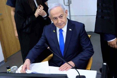 Netanyahu já comunicou a iminência do cessar-fogo aos familiares de reféns mantidos em Gaza, -  (crédito: Moti KIMCHI/POOL/AFP)