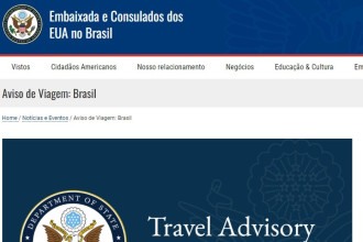 Embaixada dos EUA alerta, novamente, cidadãos sobre viagens ao Brasil