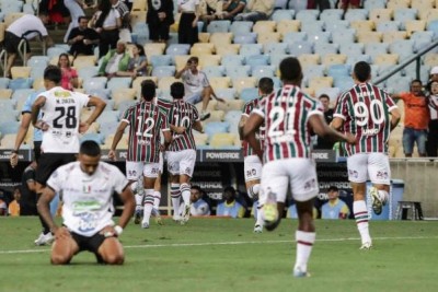 O Fluminense teve uma partida tranquila para fechar a fase de grupos da Sul-Americana. Na noite desta quinta-feira (29), o Tricolor bateu o Once Caldas por 2 a 0, com dois gols na primeira etapa, e garatniu sua vaga nas oitavas de final do torneio. Confira como o Jogada10 avaliou os jogadores tricolores. Foto; Lucas MerÃ§on/Fluminense FC -  (crédito: Lucas MerÃ§on/Fluminense FC)
