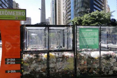 Lixômetro permanecerá na Praça Sete durante cinco dias -  (crédito: PBH/Divulgação)