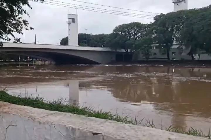 No início de fevereiro/25, a Marginal Tietê, uma das principais vias de São Paulo, ficou inundada por conta de uma forte chuva que atingiu a capital e a região metropolitana da cidade. -  (crédito: reprodução/tv globo)