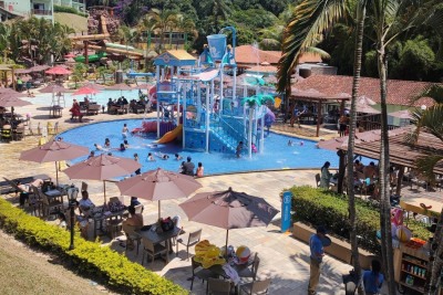 As piscinas externas ficam abertas até o cair da noite: um dia inteiro para aproveitar -  (crédito: Joana Gontijo?EM/D.A Press)