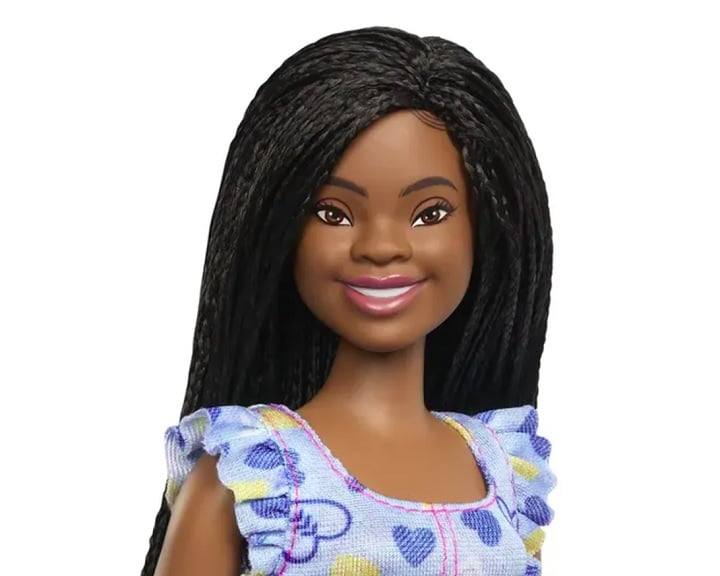 A Mattel também apresentou uma nova Barbie negra com síndrome de Down. Ambas fazem parte da linha "Fashionista".