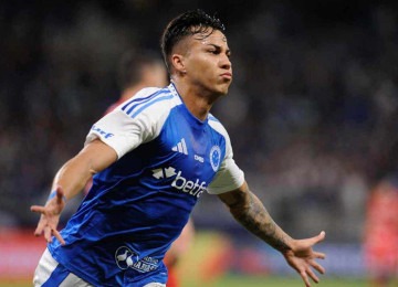 O atacante Kaio Jorge é uma das esperanças de gol da torcida celeste diante do Palmeiras, no Mineirão -  (crédito: Alexandre Guzanshe/EM/D.A. Press)