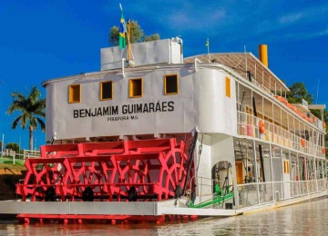 De volta ao cartão-postal - Parado há 12 anos, o Benjamim Guimaráes foi completamente reformado e já está apto para a navegação -  (crédito:  Ivan Rodrigues/Divulgação)