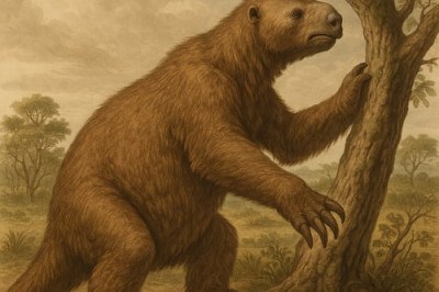 Um estudo da Universidade de São Paulo (USP) traçou a evolução dos bichos-preguiça. E concluiu que esses animais, na pré-história, chegaram a pesar quatro toneladas (57 vezes maior que a espécie moderna), maiores que os atuais elefantes. Além disso, era ágeis, diferentemente das preguiças atuais, famosas pela lentidão.  -  (crédito: imagem gerada por i.a)