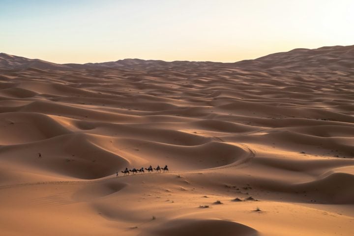 A paisagem é dominada por temperaturas extremas, com verões escaldantes que frequentemente ultrapassam os 50°C e invernos que podem ser surpreendentemente frios, especialmente durante a noite.
