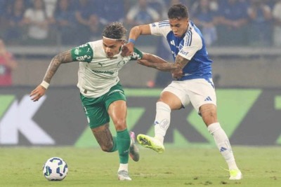 O Palmeiras visitou o Cruzeiro, neste domingo, 1/6, pela 11ª rodada do Brasileirão. Veja como o Jogada10 avaliou a performance dos palmeirenses, que perderam por 2 a 1 e deixaram a liderança isolada com o Flamengo. Foto:  Cesar Greco/Palmeiras -  (crédito:  Cesar Greco/Palmeiras)