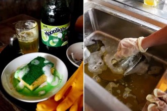 Restaurante divide opiniões ao servir ‘esponja suja’ de sobremesa