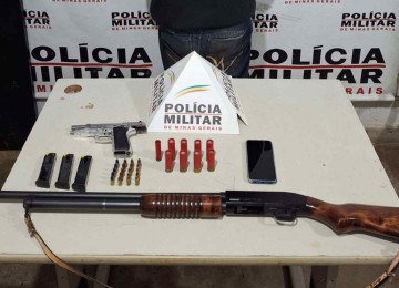 Homem é preso sob suspeita de matar o irmão por disputa de terras em Uberaba, no Triângulo Mineiro -  (crédito: PMMG/Divulgação)