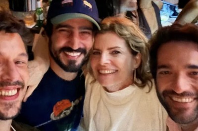 Debora Bloch comemorou os 62 anos ao lado de João Vicente de Castro, Renato Góes e Humberto Carrão  -  (crédito: Instagram/ Reprodução)