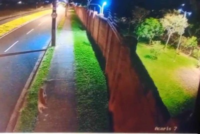 Equipes do Corpo de Bombeiros e vigilantes do condomínio realizaram buscas na área -  (crédito: Reprodução/CBMMG)