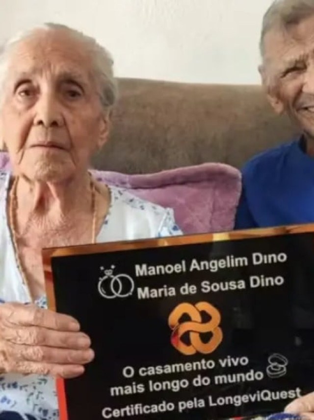 Recorde mundial: casal brasileiro faz 84 anos de casamento e ganha diploma