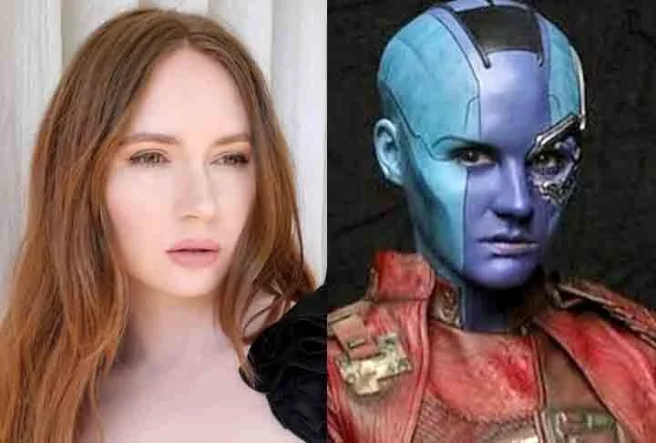Karen Gillan- Ela raspou a cabeça para o teste do papel de Nebula, no primeiro filme da franquia de "Guardiões da Galáxia"(2014/2017/2023). E, pelo visto deu muito certo. Ela interpreta uma vilã ciborgue, que muda de lado em busca de redenção.
