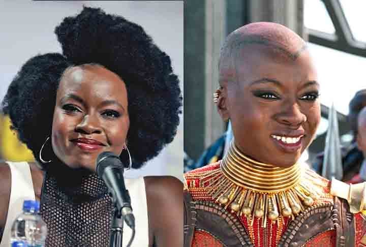 Danai Gurira- Conhecida em Hollywood por sua personagem Michonne, na série de TV "The Walking Dead" (2010), a atriz participou de "Pantera Negra"(2018), no papel de Okoye, uma guardiã de Wakanda, líder do grupo de guerreiras reais.