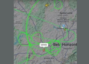 FAB faz inspeção aérea em BH e Região, e voos continuam nesta quinta (5/6) -  (crédito: Reprodução/Redes sociais)