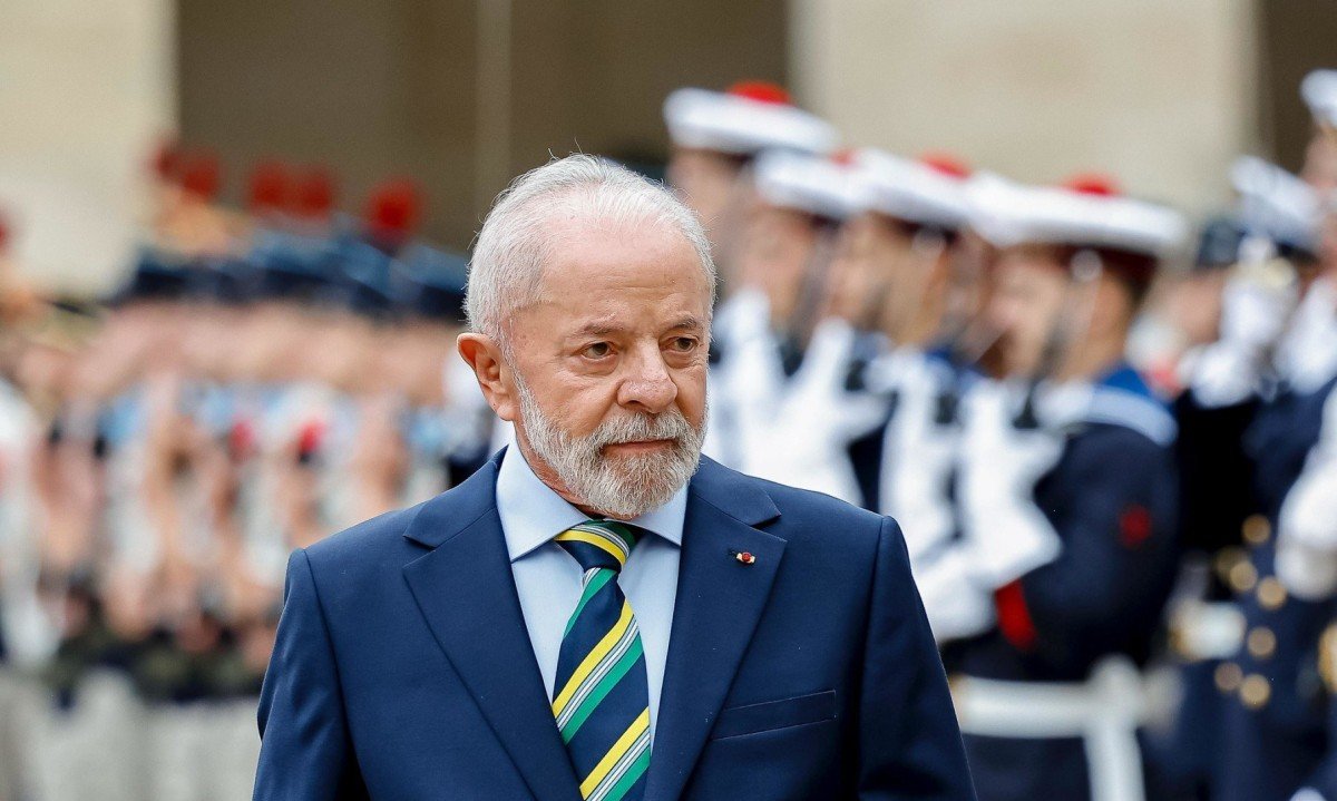 Presidente da República, Luiz Inácio Lula da Silva, durante cerimônia oficial de boas-vindas à França, Esplanada dos Inválidos, em Paris  -  (crédito:  Ricardo Stuckert / PR)