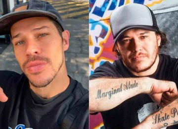 Nas redes sociais, Loreto publicou fotos com skate e roupas que se assemelham às usadas por Chorão. -  (crédito: Reprodução)
