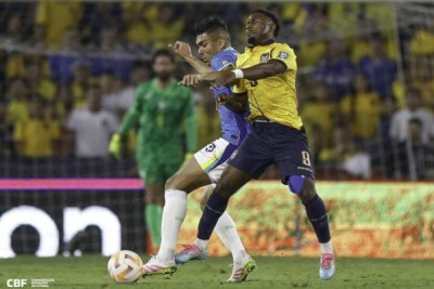 O Brasil deixou a desejar na estreia de Carlo Ancelotti. Jogando em Guayaquil, o Brasil mostrou um grande potencial defensivo, mas não teve criatividade para chegar no ataque. Confira como o Jogada10 avaliou os jogadores brasileiros. Foto: Rafael Ribeiro/CBF -  (crédito: Rafael Ribeiro/CBF)