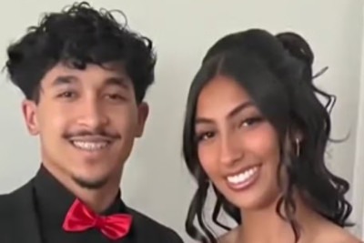 Marcelo Gomes e sua namorada, Julianys Rentas -  (crédito: X/Reprodução)