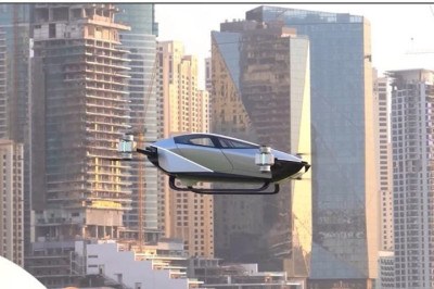 Os "carros voadores" conhecidos como eVTOLs (veículos elétricos de pouso e decolagem vertical) estão cada vez mais próximos de se tornarem realidade e prometem revolucionar a mobilidade urbana. -  (crédito: Reprodução)