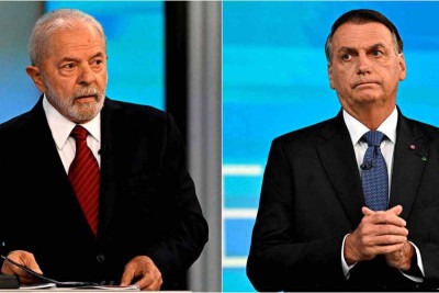 Rivais diretos na eleição presidencial de 2022, Lula e Bolsonaro seguem protagonizando um antagonismo no debate político brasileiro -  (crédito: MAURO PIMENTEL/AFP)