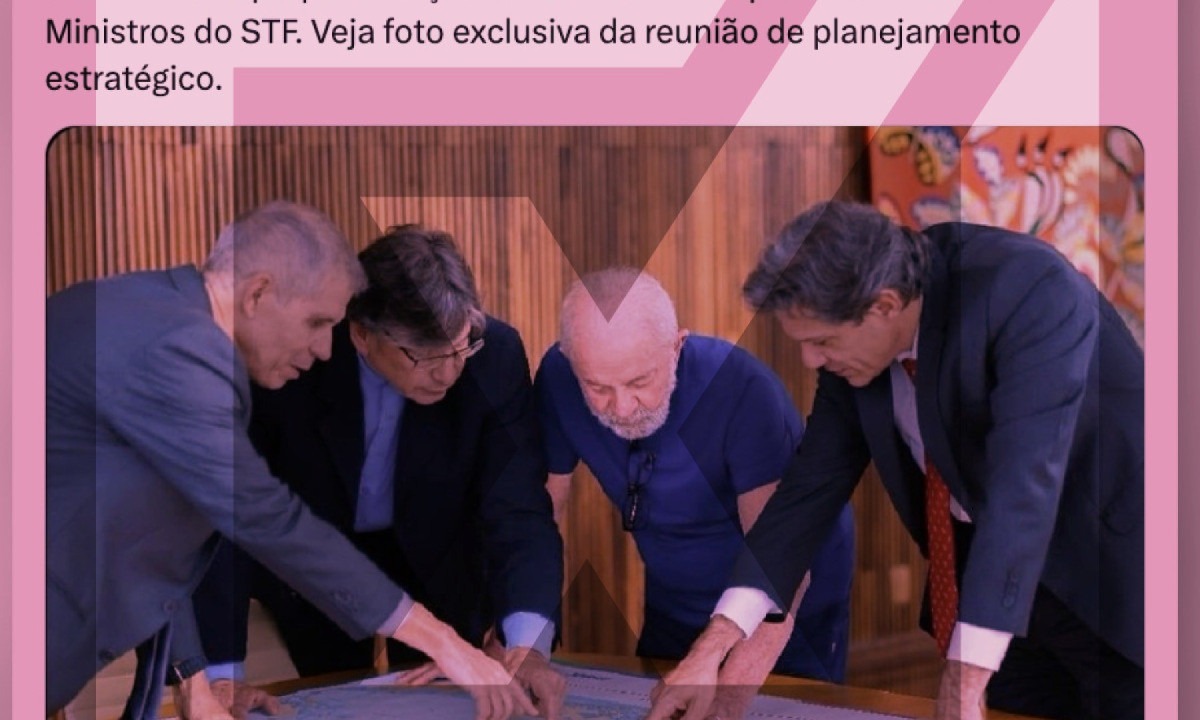 Uma busca reversa, no entanto, mostra que a foto foi publicada primeiro por Marcio Pochmann, presidente do IBGE -  (crédito: Reprodução/Comprova)