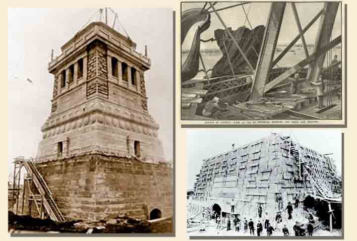 Ela é erguida por quase 100 metros de altura do seu pedestal estrutural ao topo da tocha. Assim, a estátua, chamada de “Liberty Enlightening the World” (Liberdade que Ilumina o Mundo) por Bartholdi, era maior do que qualquer edifício de Nova York na época. 