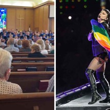 Coral emociona ao cantar 'Born This Way', de Lady Gaga, em igreja - Reprodução / TikTok / Rede Globo