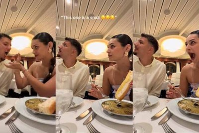 Para um jantar romântico em um restaurante, o que se espera é uma boa refeição, carregada de amor, sorrisos e bom papo. No entanto, a consumidora Dhaniela Marrero ou por apuros ao oferecer um escargot, prato que continha caracol ao namorado, que era alérgico ao molusco.  -  (crédito: Reprodução do Tik Tok)