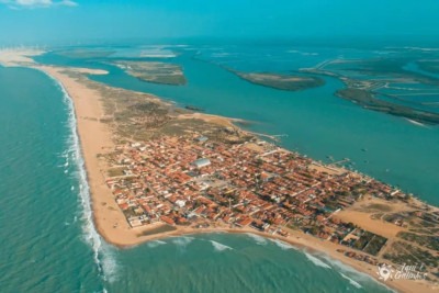 Vista aérea de Galinhos, um paraíso isolado no litoral do Rio Grande do Norte -  (crédito: Divulgação Prefeitura de Galinhos RN)