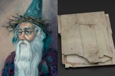 Um manuscrito datado do século 13 pode redefinir muito do que se conhece sobre Merlin, o lendário mago das histórias do Rei Arthur. -  (crédito: Montagem/Wikimedia Commons/Reprodução)