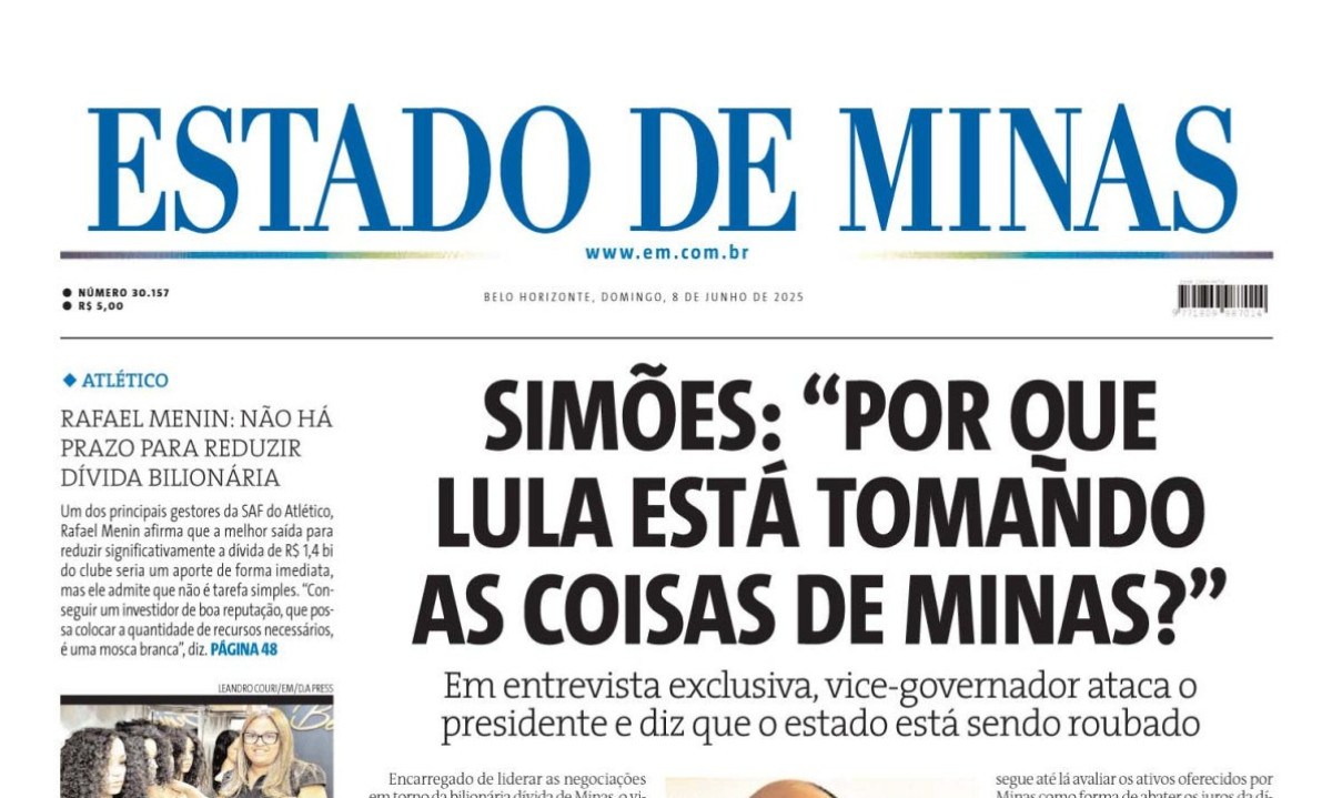 Estado de Minas - (crédito: Capa do Estado de Minas)