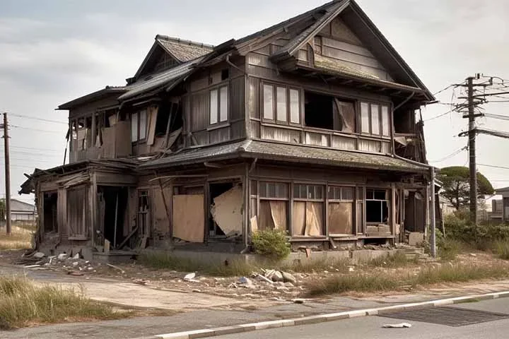 Como o JapÃ£o Ã© muito suscetÃ­vel a terremotos e tsunamis, a falta de manutenÃ§Ã£o de tantos imÃ³veis torna mais complexas as operaÃ§Ãµes de resgate e reconstruÃ§Ã£o de cidades. 

