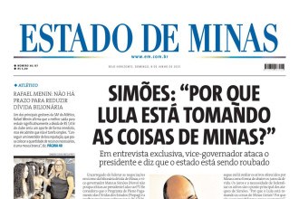 CONFIRA A CAPA DO ESTADO DE MINAS DO DIA 08/06/2025