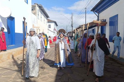 A Igreja Bom Jesus de Matozinhos está localizada no Bairro Praia, local importante na história do Serro, antiga Vila do Príncipe (1714), uma das primeiras Vilas do Ouro de Minas -  (crédito: Nayara Magalhães/Paróquia Nossa Senhora da Conceição/Divulgação )