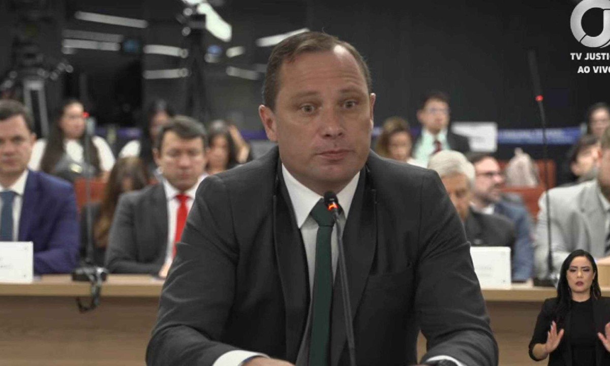 Mauro Cid presta depoimento ao STF  -  (crédito: STF/TV JUSTIÇA)