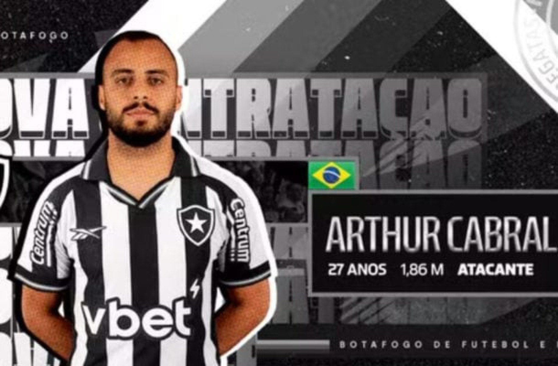 Botafogo anuncia a contratação de Arthur Cabral