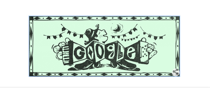 O Doodle do Google em 9 de junho de 2025 é uma celebração da Literatura de Cordel. Uma forma de prestigiar uma cultura que tem a ver com o mês, dedicado às festas juninas -  (crédito: Reprodução Google )