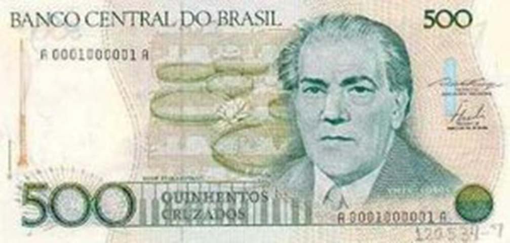 Essa moeda foi criada a partir do “Plano Cruzado”, que tinha como objetivo conter a alta inflação do país.