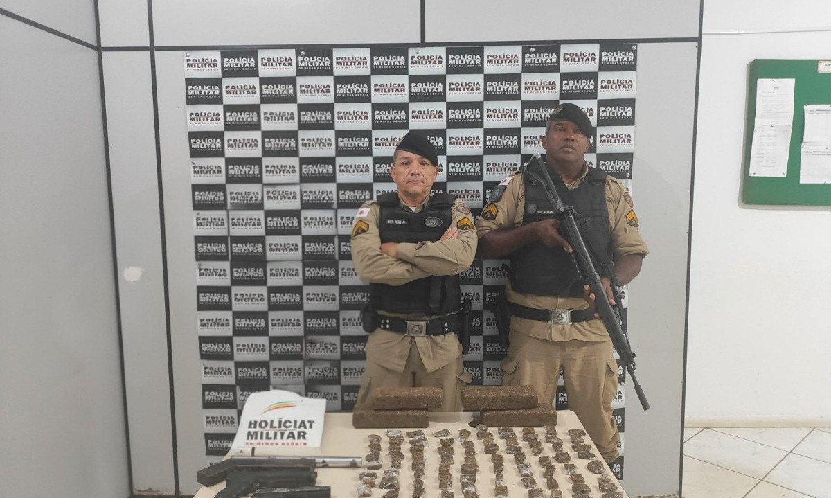 Todo o material foi apreendido e encaminhado à Delegacia de Polícia Civil  -  (crédito: Reprodução: PMMG)