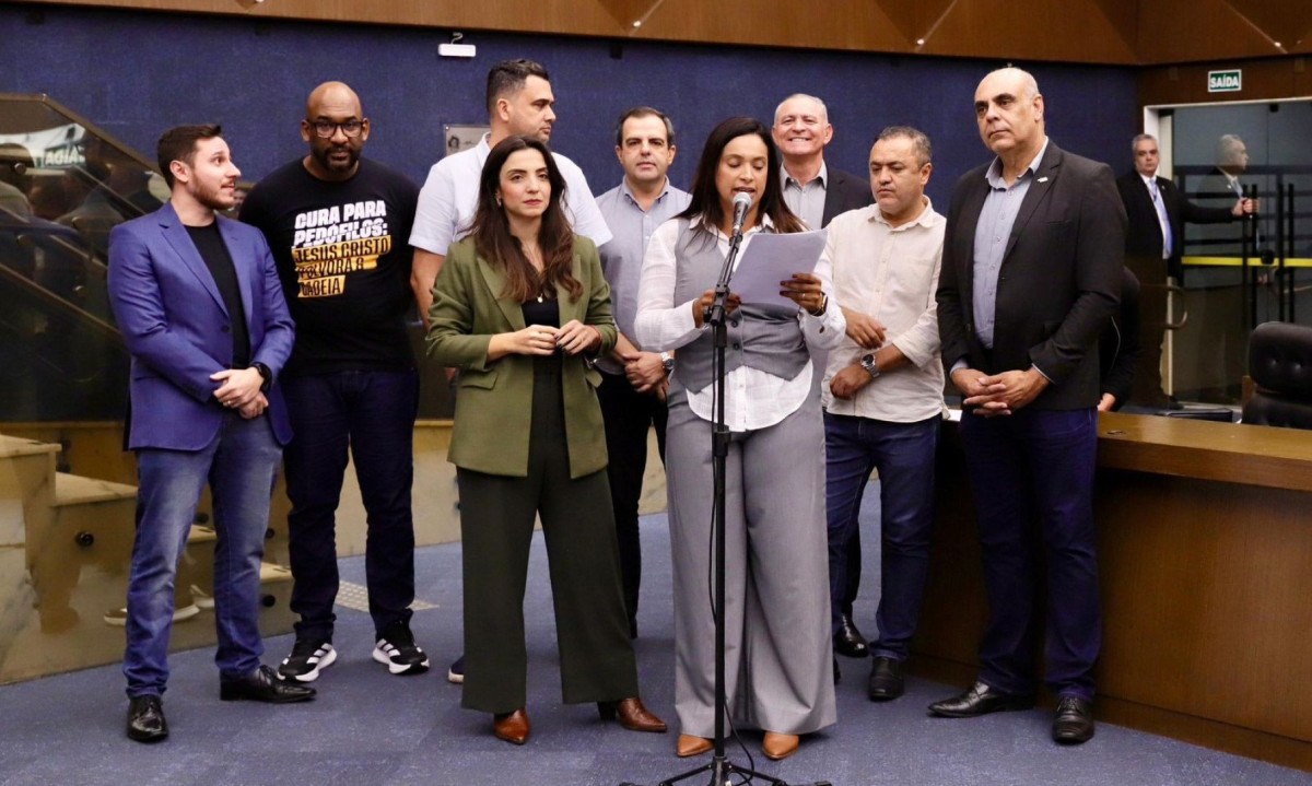Vereadores de Belo Horizonte lançam a frente "Voz de BH" e criticam projetos 'caça-likes' -  (crédito: Cristina Medeiros/CMBH)