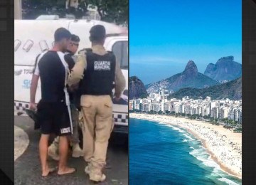 Ambulante foi detido por cobrar valor abusivo por dois milhos, R$ 300, na praia de Copacabana, no Rio de Janeiro -  (crédito: reprodução/redes sociais - Arquivo/Rádio Tupi)