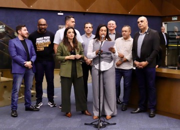 Vereadores de Belo Horizonte lançam a frente 'Voz de BH' e criticam projetos 'caça-likes' -  (crédito: Cristina Medeiros/CMBH)