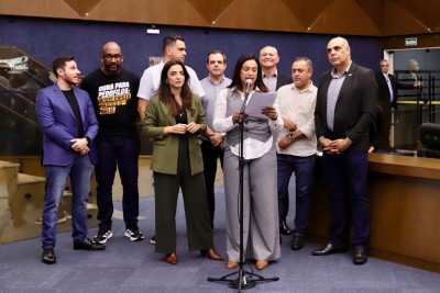 Vereadores de Belo Horizonte lançam a frente 'Voz de BH' e criticam projetos 'caça-likes' -  (crédito: Cristina Medeiros/CMBH)