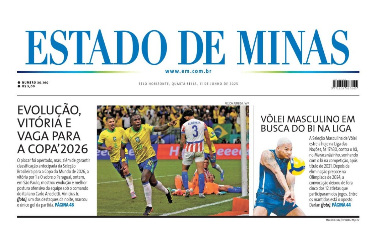Capa do dia - (crédito: jwilsoncarvalho.mg)