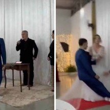 Homem desmaia ao ver noiva no altar - Reprodu&ccedil;&atilde;o /Redes sociais
