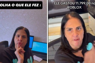 Mãe ficou indignada após descobrir que filho gastou R$ 12 mil em jogo -  (crédito: Reprodução / TikTok)