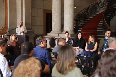 Lançamento da campanha aconteceu no Palácio da Liberdade, local que contará com uma feira de inverno, oferecendo experiência gastronômica com vinhos, queijos e doces do tacho -  (crédito: Reprodução / Léo Bicalho)